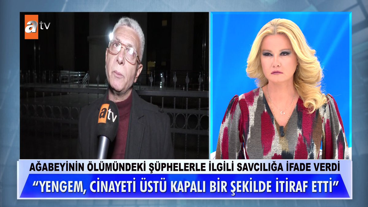 Ağabeyinin ölümündeki şüphelerle ilgili savcılığa ifade verdi. ''Yengem, cinayeti üstü kapalı bir şekilde itiraf etti'' #MügeAnlıİleTatlıSert #MügeAnlı atv
