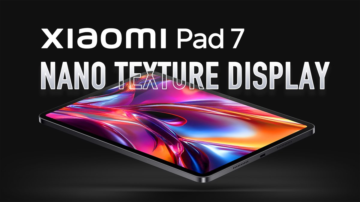 Anti-glare. Anti-reflective. Eye-friendly. The Nano-Texture Display on the #XiaomiPad7 takes your viewing experience to unmatched clarity! Buy Now: