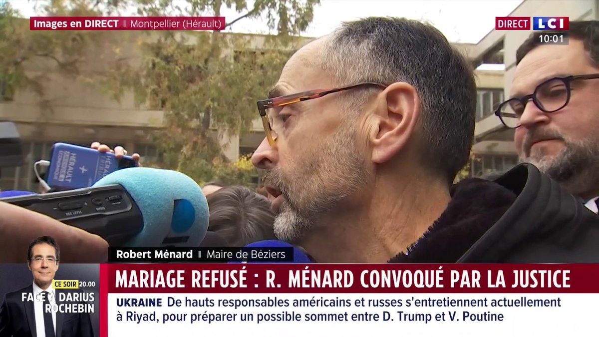 🔴 Refus de marier un Algérien sous OQTF 🗣️ "J'ai refusé de plaider coupable. Le procureur m'a annoncé que je me retrouverai devant le tribunal correctionnel. Je ne suis coupable de rien, responsable de rien." 👉 Robert Ménard, maire de Béziers