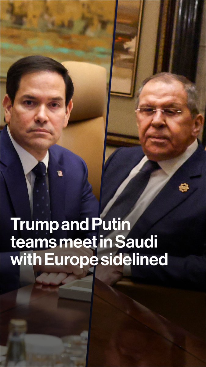 Top US and Russian officials met in Saudi Arabia on Tuesday to discuss how to end the war in Ukraine, without anyone from Kyiv taking part US Secretary of State Marco Rubio sat opposite Russian Foreign Minister Sergei Lavrov at the meeting
