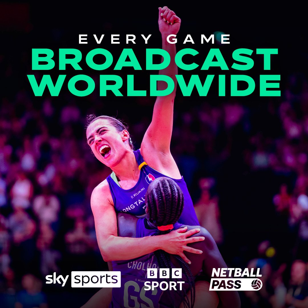 #NSL2025: Watch it all live and worldwide 🌍 🛋 Enjoy a front row seat for every game-changing moment with Sky Sports / Sky Sports Netball and BBC Sport (UK) or World Netball's NetballPass (international)!