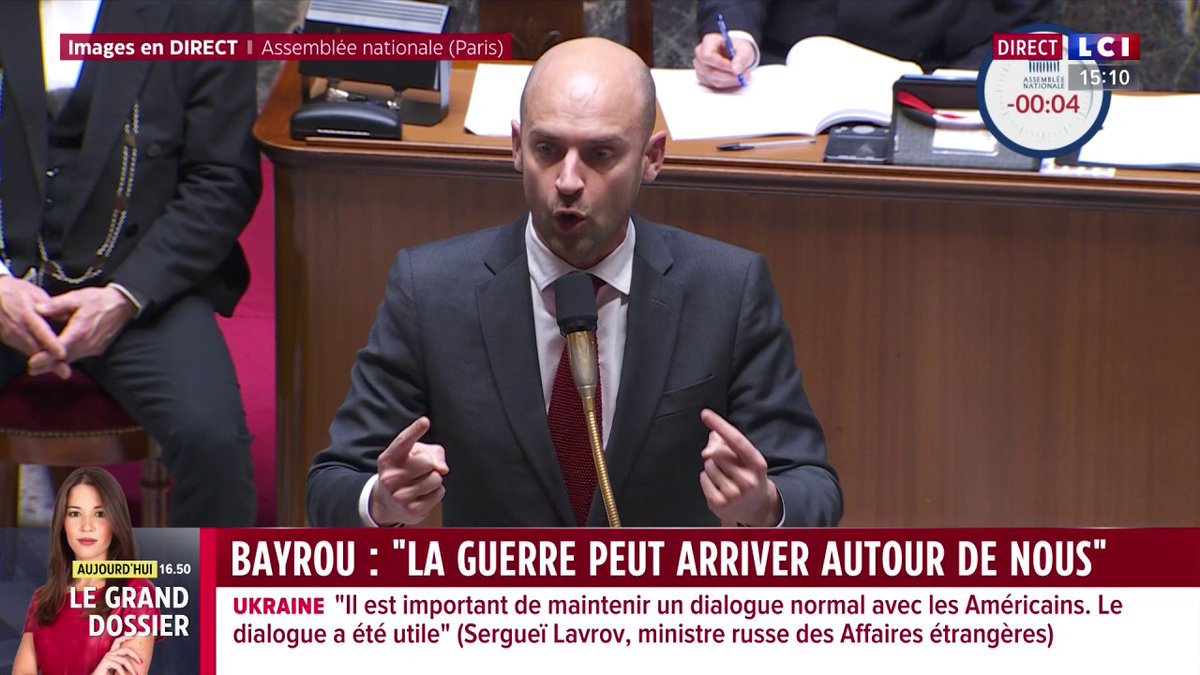 🔴 Ukraine / Russie : le gouvernement interpellé 🗣️ "Nous allons continuer à amplifier, à accroître la pression sur Vladimir Poutine et sur la Russie avec un 16ème paquet de sanctions." 👉 Jean-Noël Barrot (Jean-Noël Barrot), ministre de l'Europe et des Affaires étrangères
