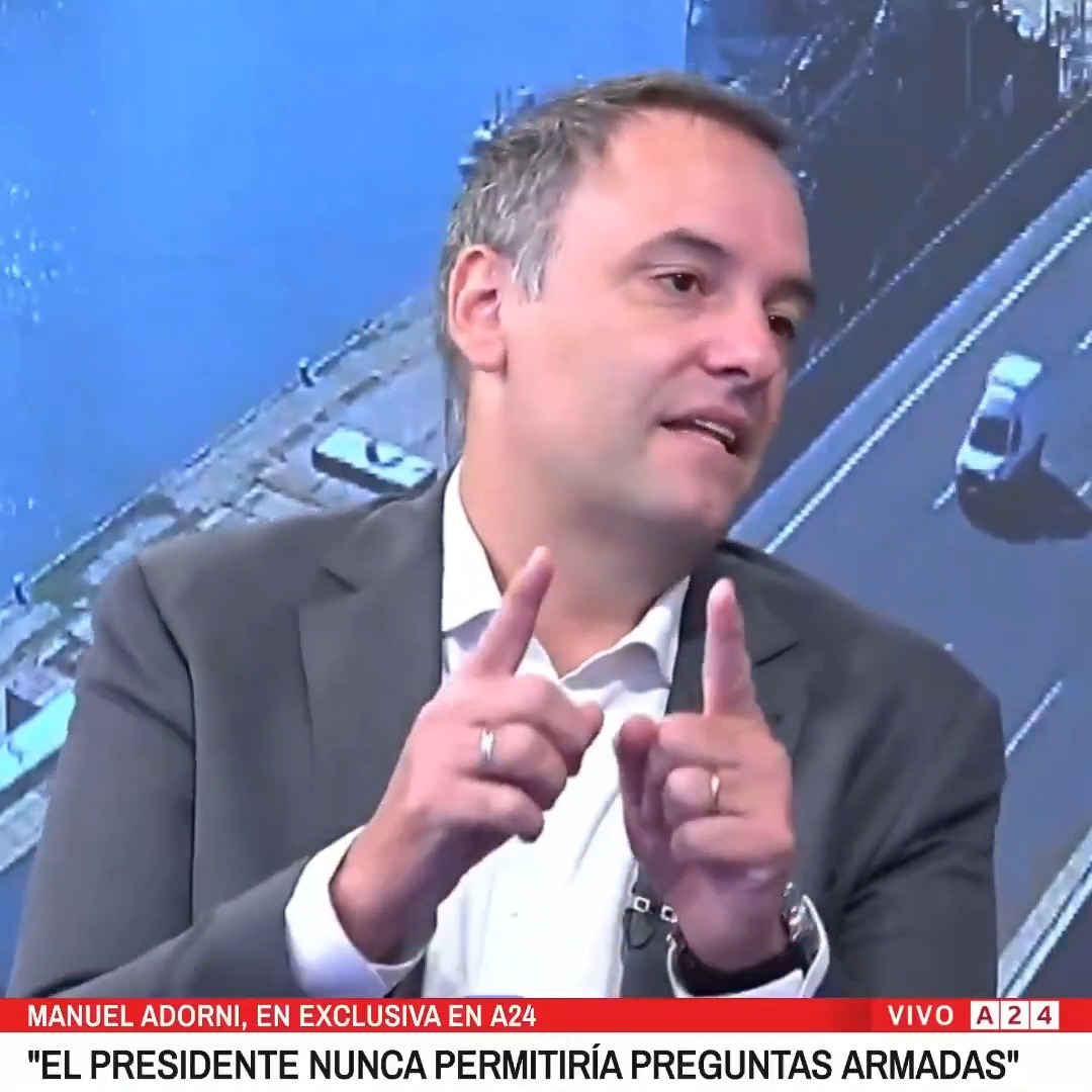 "Adorni": Por sus declaraciones sobre la intervención de Santiago Caputo en la entrevista de Jonatan Viale a Javier Milei