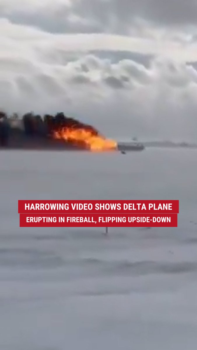 WATCH: Dashcam video captures the moment a Delta plane erupts into a fireball as it crash-lands and flips upside down at Toronto Airport. All 80 passengers on board survived.