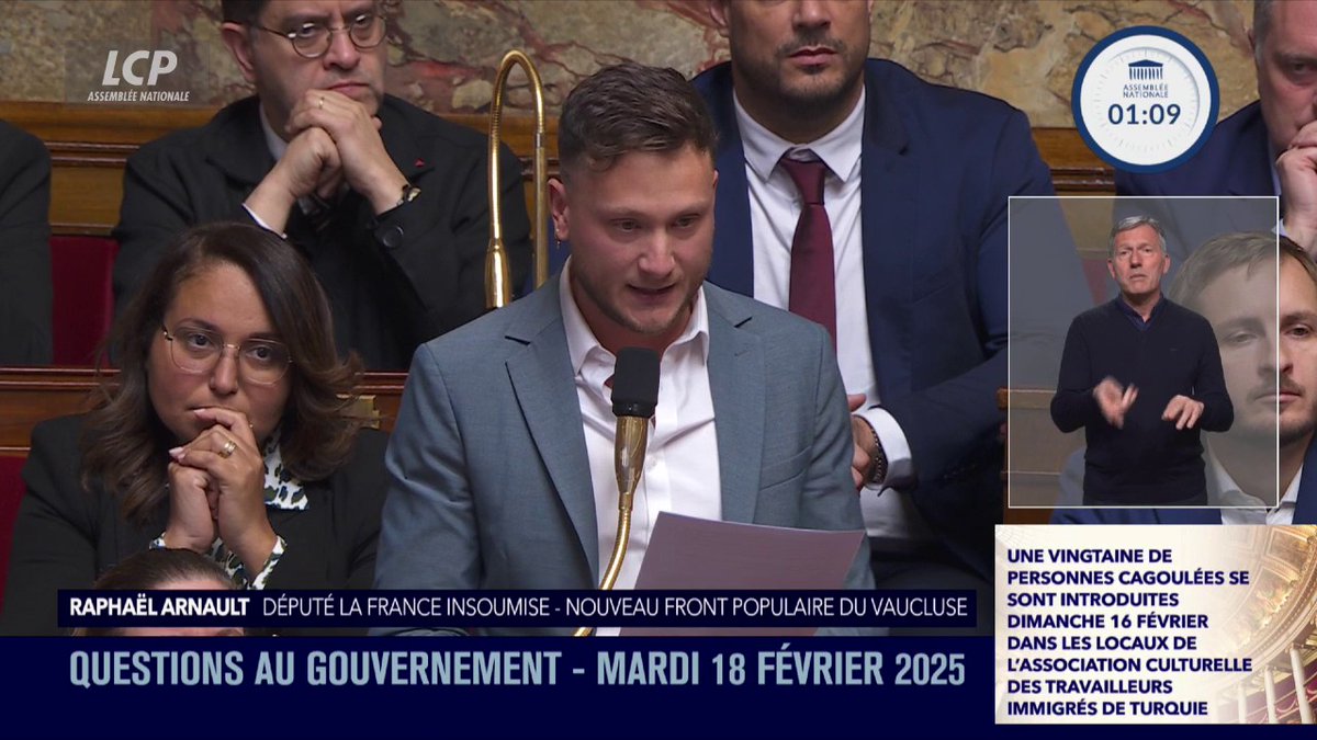 Attaque fasciste dans le 10e arrondissement de Paris : "L'homme qui tweete plus vite que son ombre est tout à coup bien silencieux", dit Raphaël Arnault à destination de Bruno Retailleau. "Paris est antifasciste" scande le député avant d'appeler à la mobilisation. #DirectAN #QAG