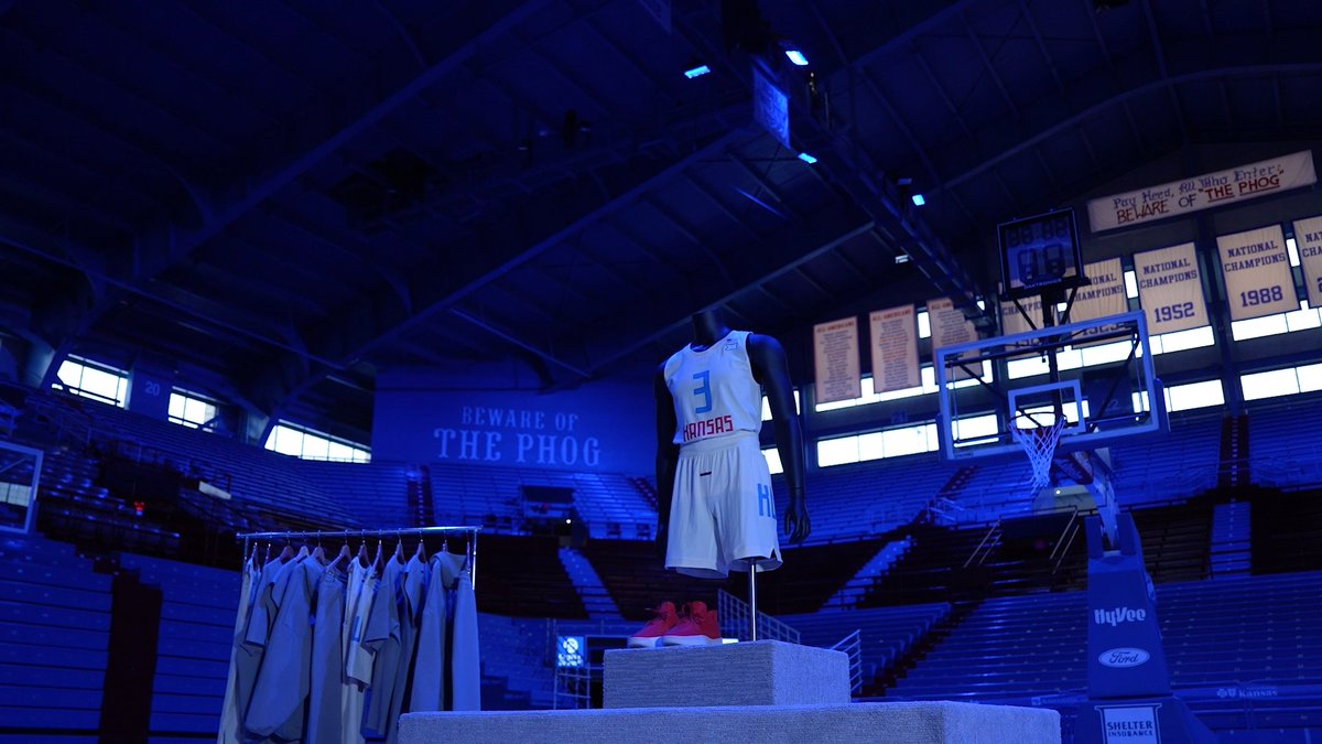 Fear of God x KU Hoops coming 2/22 👀 Fear of God’s founder and creative director, Jerry Lorenzo, designed player-exclusive uniforms with a custom II Basketball Poppy Red shoe color-way for on-court and warmup that will debut on 2/22 vs. Oklahoma State. #RockChalk x adidas Basketball