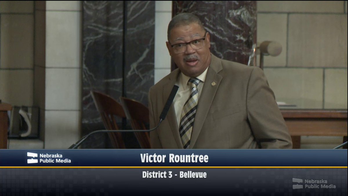 On the #neleg floor Tuesday, senators responded to a column by Sen. Loren Lippincott criticizing "DEI" hires in federal aviation. Lippincott described one hire as lacking experience but having "a high amount of melanin in his skin." Sen. Victor Rountree gave his reaction.