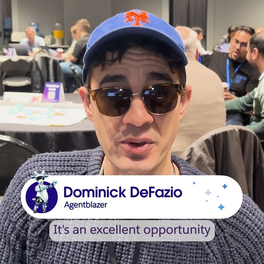 🤖 Agentblazer Dominick DeFazio went from idea to victory at the #AgentforceHackathon in NYC. Now it's your turn. Build agents, collaborate, and compete for $100K at the #TDX25 Agentforce Hackathon! Terms apply. #SFContest Register today: