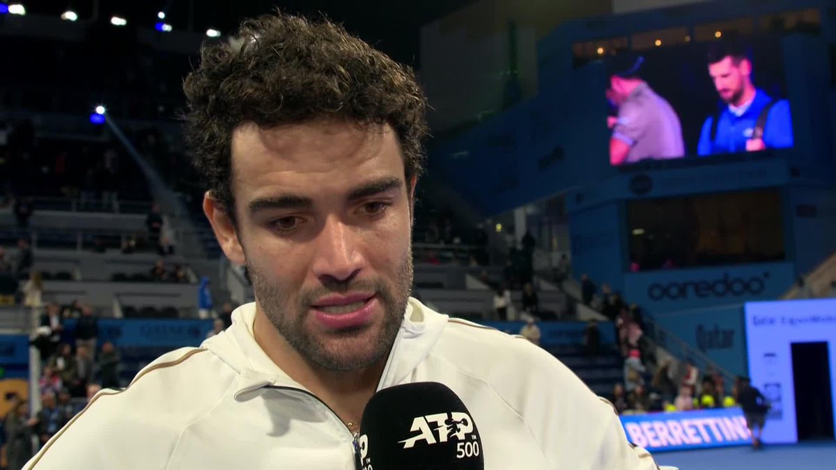 Bravo Matteo! 👌 Matteo Berrettini on how it feels to defeat 24x Grand Slam champion Novak Djokovic #QatarExxonMobilOpen