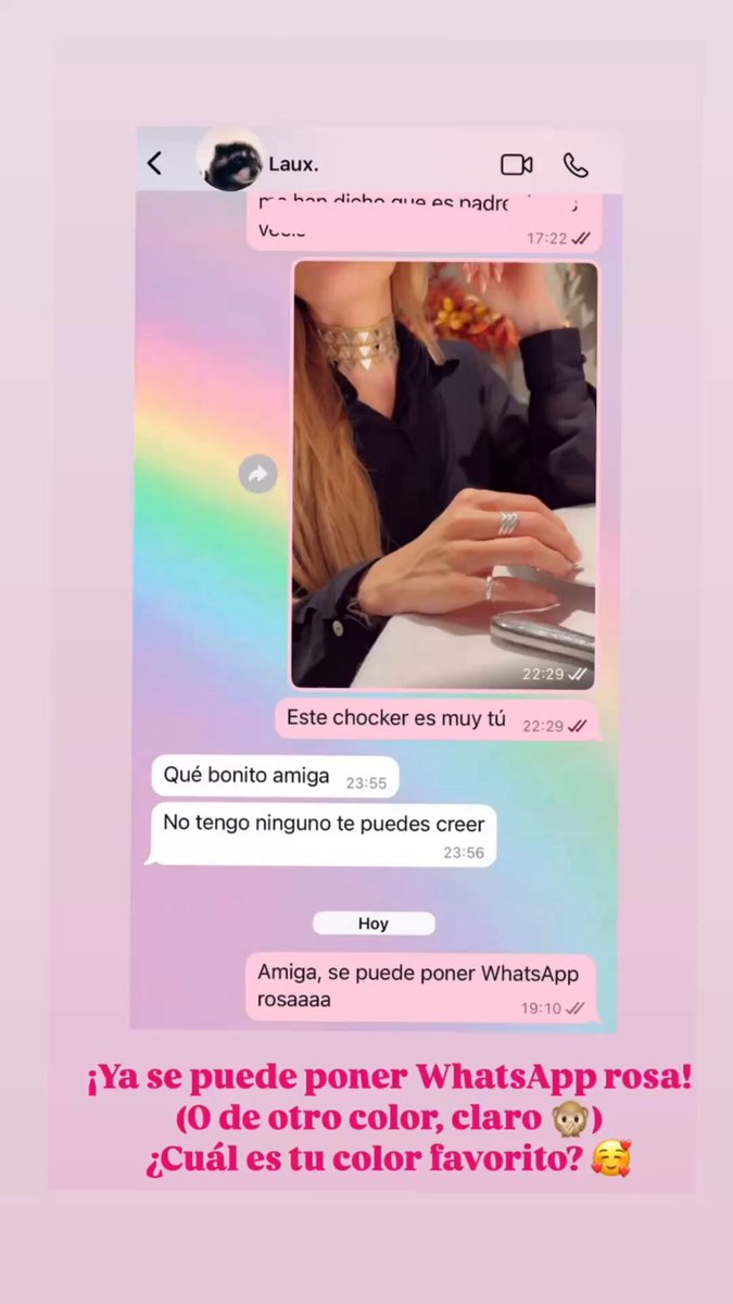 Un rubitutorial para poner WhatsApp de color rosa (o de cualquier color). 🥰 ¿Cuál es tu favorito? 🩷