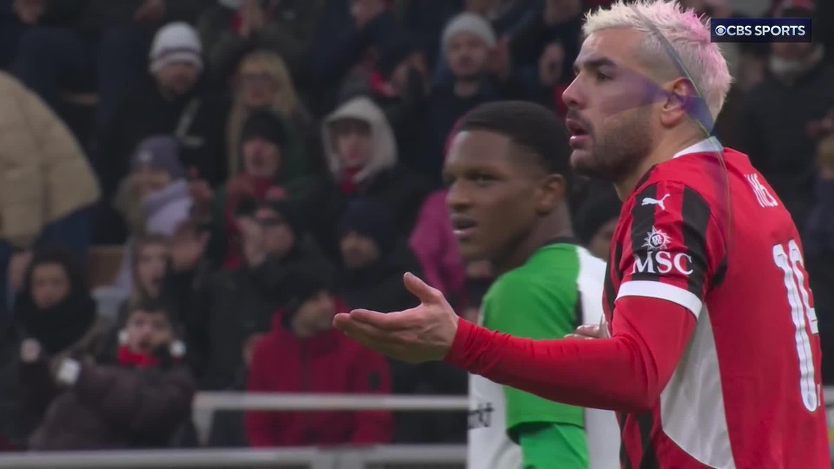MILAN DOWN TO 10 MEN! 😱 Theo Hernández picks up a second yellow for simulation. Right call? 🟥