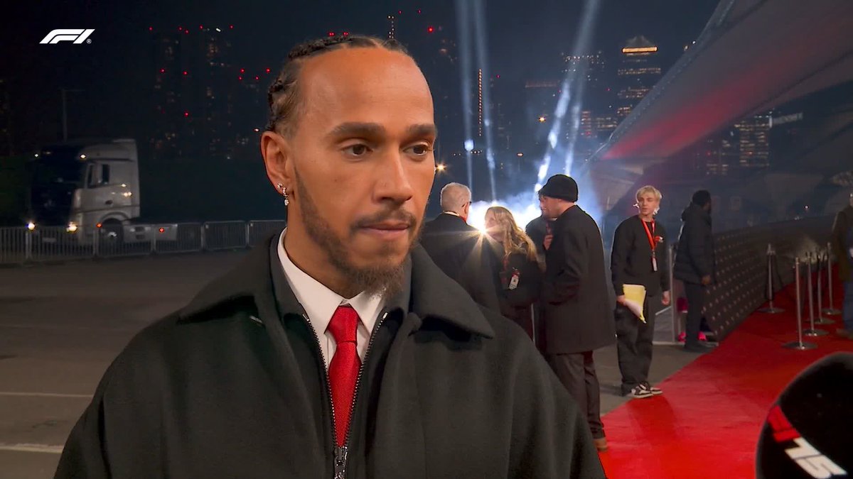Lewis is SO ready to race in red ❤️ #F175LIVE Scuderia Ferrari HP