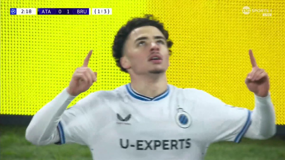 It's the DREAM start for Brugge in Bergamo 🤩 Chemsdine Talbi's early strike gives the Belgians a two-goal aggregate lead against Atalanta. 📺 TNT Sports &amp; discovery+ UK