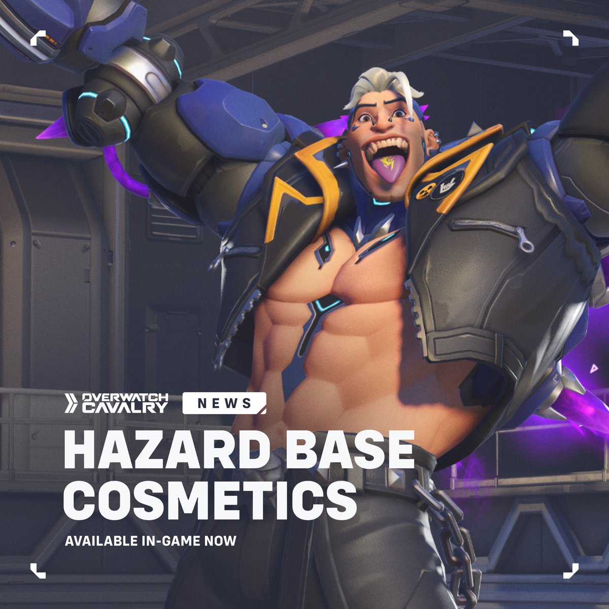 New Hazard Cosmetics in #Overwatch2 ✨ These are base cosmetics now available in the Hero Gallery. Check out his new Highlight Intro, Emotes, and Victory Poses!