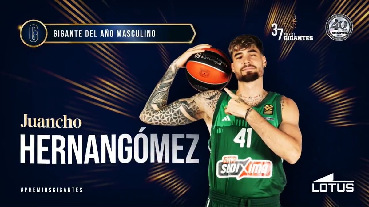 🏆Premio GIGANTE DEL AÑO MASCULINO🏆 😤 Juancho Hernangómez Juancho Hernangomez Ofrecido por Lotus #PremiosGigantes 🎖️