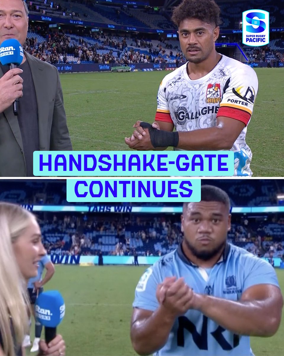 That elusive handshake 😅 #SuperRugbyPacific