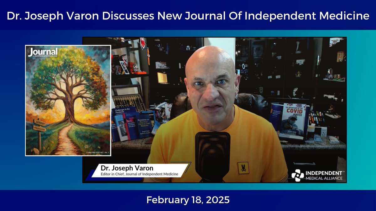 The Independent Medical Alliance (IMA), formerly FLCCC, is proud to announce the Journal of Independent Medicine, a groundbreaking peer-reviewed publication dedicated to restoring integrity, transparency, and scientific independence in medical research and education. Dr. Joseph Varon, IMA President and Chief Medical Officer, and Editor in Chief of the new Journal, shares more about this exciting update. Watch now.