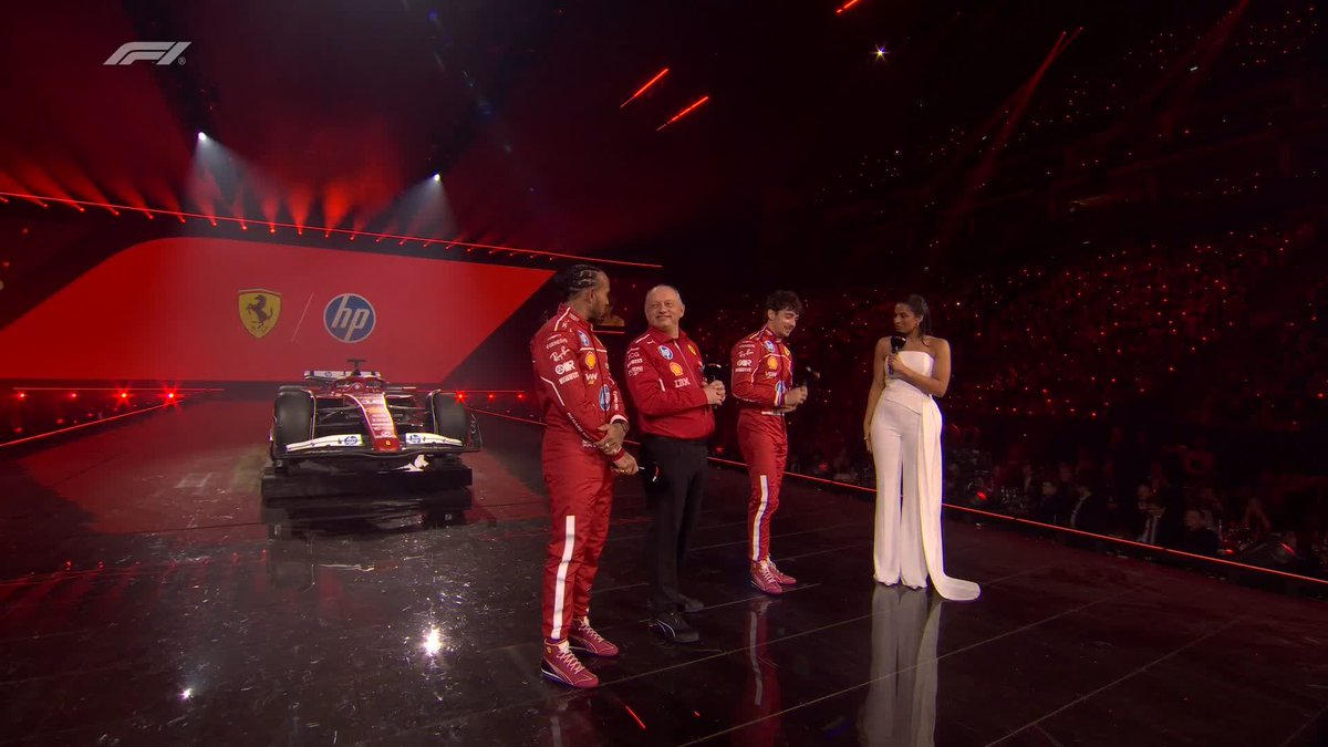Charles Leclerc gets his first glimpse of the 2025 Ferrari livery at the same time as the rest of us 🤣 #F175LIVE Scuderia Ferrari HP