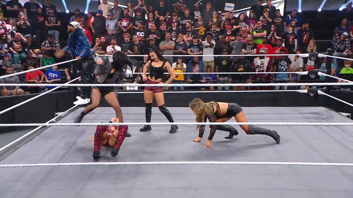 😱 😱 😱 We hear from Jordynne Grace NEXT, but Fatal Influence just attacked karmen petrovic 🗡! #WWENXT