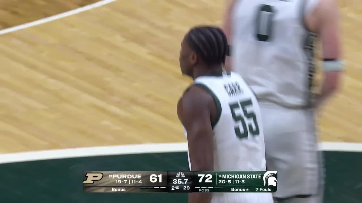 COEN CARR WITH THE CHERRY ON TOP ‼️ Michigan State Men's Basketball #B1GMBBall on Peacock 💻