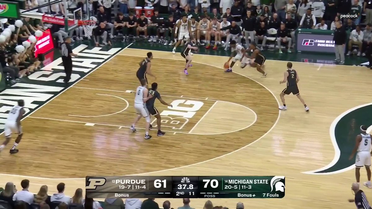 COEN CARR PUTS THE FINISHING TOUCHES ON 💪 Michigan State Men's Basketball (via FOX College Hoops)