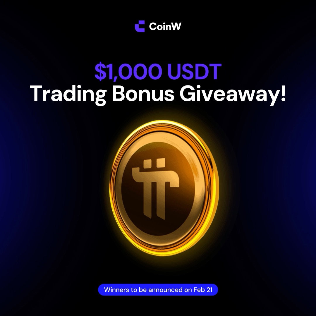 🎁 $1,000 USDT Trading Bonus Giveaway! 🎉 To celebrate $PI Pi Network listing &amp; futures launch, we’re giving away trading rewards! ✅ Follow CoinW ✅ Like &amp; RT ✅ Drop your CoinW UID and tag 5 friends! Winners to be announced on Feb 21!