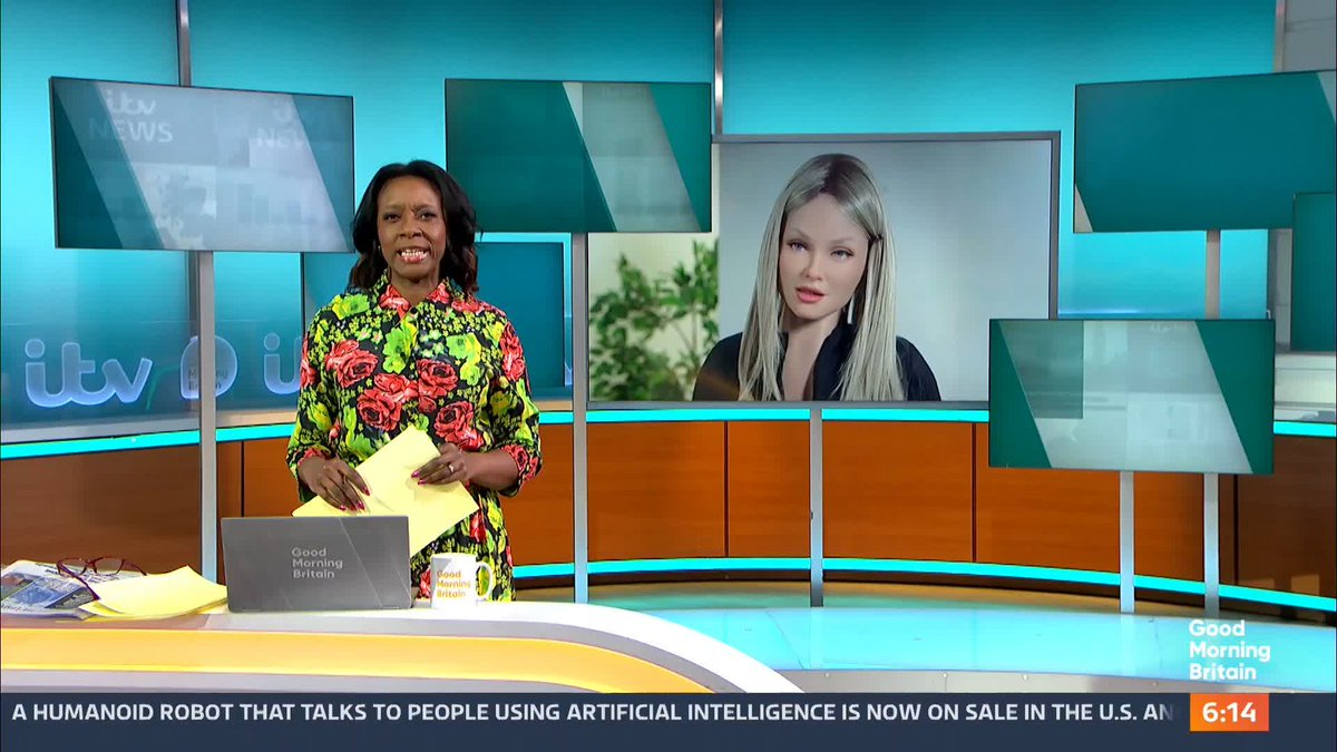 A humanoid robot, which is being described as the closest thing to a human being that's ever been developed, is now on sale in the US. Aria will interact with human companions using AI. @noel_phillips reports.