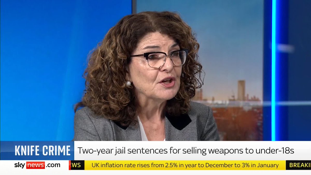 'There should be a reporting of bulk and suspicious purchases online.' Policing Minister Diana Johnson DBE MP 🇬🇧🇺🇦🌈 speaks to Sky News about measures that the government will introduce to crackdown on knife crime. 📺 Sky 501, Virgin 602 and YouTube