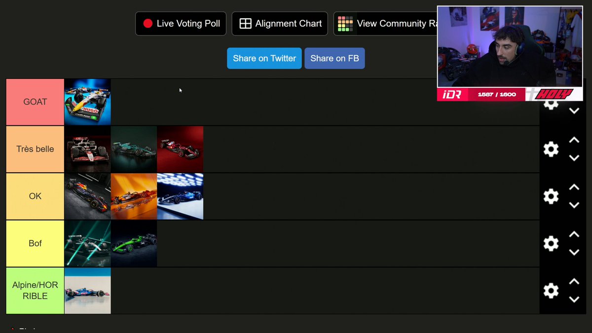 Alors on en pense quoi des livrées d’hier ?? 🫣 Faites votre tier list en cliquant sur ce lien et partagez la en com, comme ça cette aprèm en live Sebastian Vettel Jr y réagira ! 🏎️