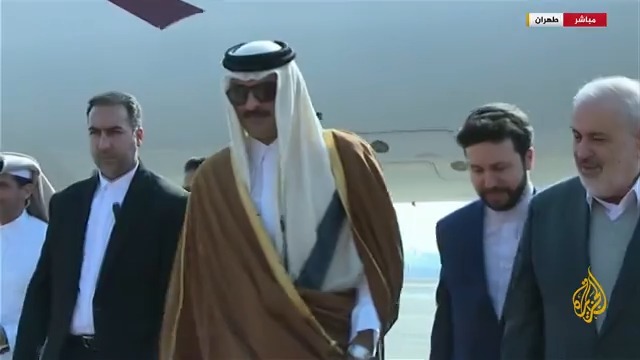 أمير دولة #قطر الشيخ تميم بن حمد آل ثاني يصل إلى العاصمة الإيرانية #طهران #الأخبار