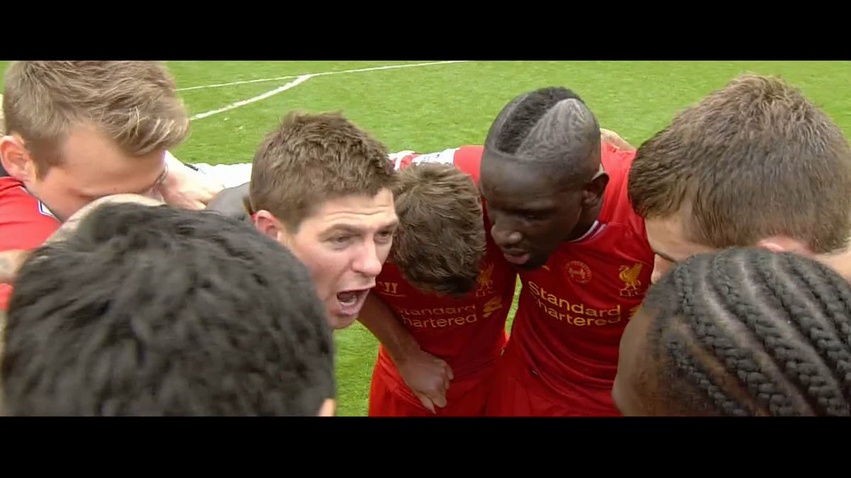 When Liverpool beat Manchester City in April 2014 and Steven Gerrard gave his huddle speech...