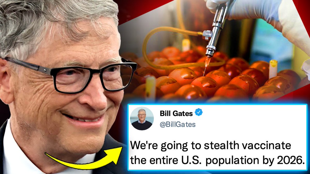 🚨 Bill Gates Caught Pumping Deadly Bird Flu Jabs Into America's Food Supply - Media Blackout Today, we’re exposing a chilling conspiracy unfolding right before our eyes. The USDA has destroyed billions of eggs - on the advice of none other than America’s largest farmland owner, Bill Gates. They say it’s about food safety. But let’s be real - this is about control. A calculated move to cripple food production, send prices through the roof, and force mass vaccination on poultry - all while Big Pharma rakes in billions. They’re coming for the food. And when you control the food - you control everything.