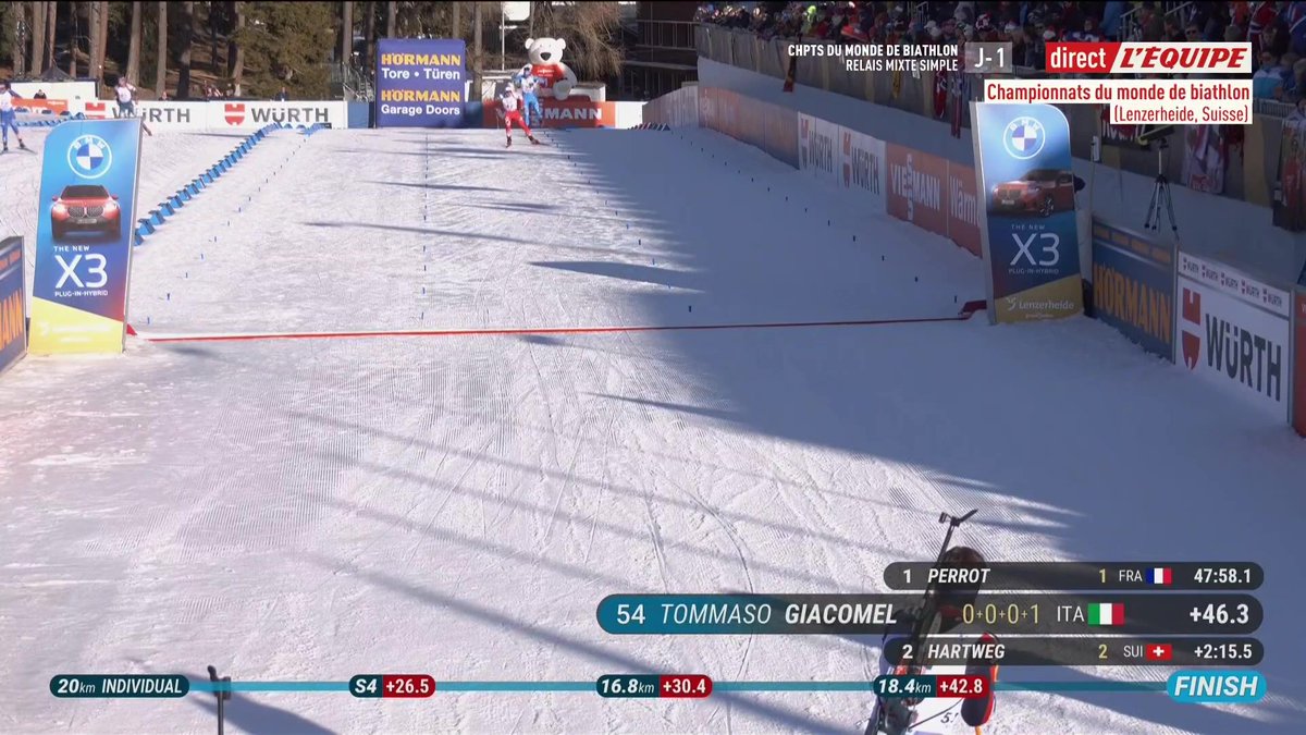 ERIC PERROT EST CHAMPION DU MONDE DE L'INDIVIDUEL ! Il devient le premier Français sacré dans l'exercice depuis Martin Fourcade en 2020 ! Et derrière Tommaso Giacomel, Quentin Fillon Maillet prend la médaille de bronze ! #lequipeBIATHLON