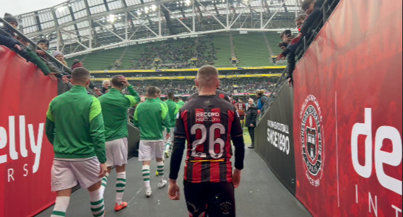 Come inside the dressing rooms and see behind the scenes of the League of Ireland Dublin derby between Bohemian Football Club and Shamrock Rovers FC at the AVIVA Stadium