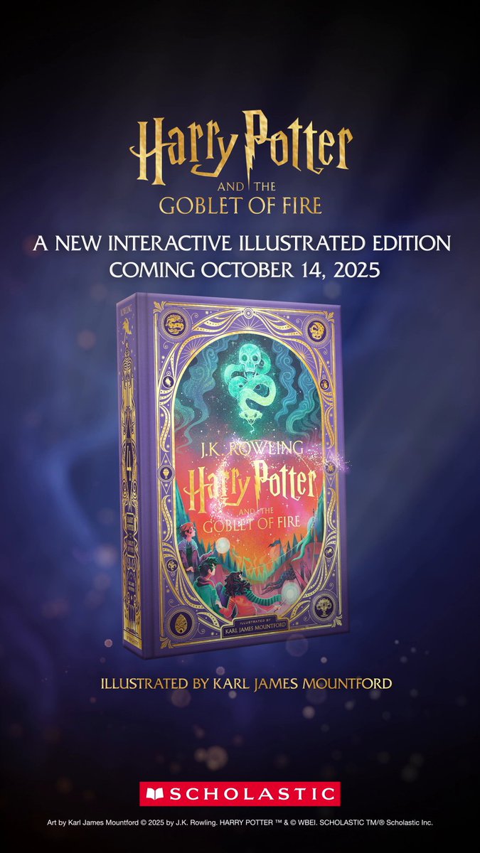 ⚠️ATENCIÓN⚠️ El 14 de octubre se publicará la edición ilustrada de “Harry Potter and the goblet of fire”, esta edición está ilustrada por Karl James Mountford y Jess Tice-Gilbert.