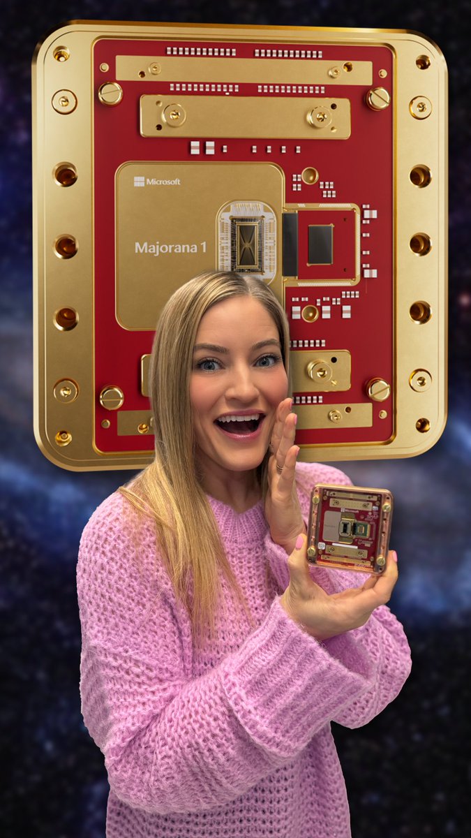 Microsoft just had the biggest breakthrough in Quantum computing! Meet Majorana 1 - a chip that can perform incredibly complex calculations that would be impossible for even the largest classical computers… and I got to see it in person!!