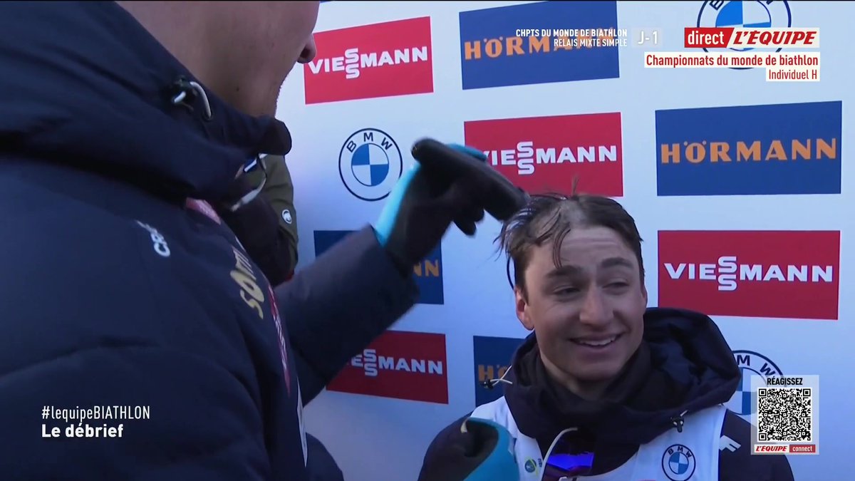 ✂️ Eric Perrot champion du monde de l'individuel… et avec une nouvelle coupe signée Fabien Claude ! Suivez les Championnats du monde de biathlon sur la chaine L'Équipe : #lequipeBIATHLON