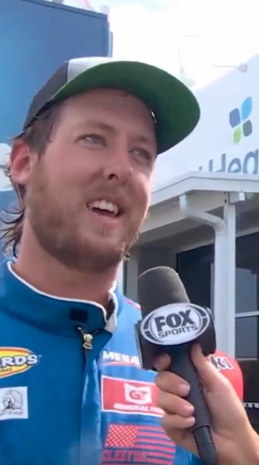 He was rippin' around Daytona like a bald eagle. Cleetus McFarland gave @KaitlynVincie one of the greatest #NASCAR interviews ever. Kevin Harvick | Mamba Smith