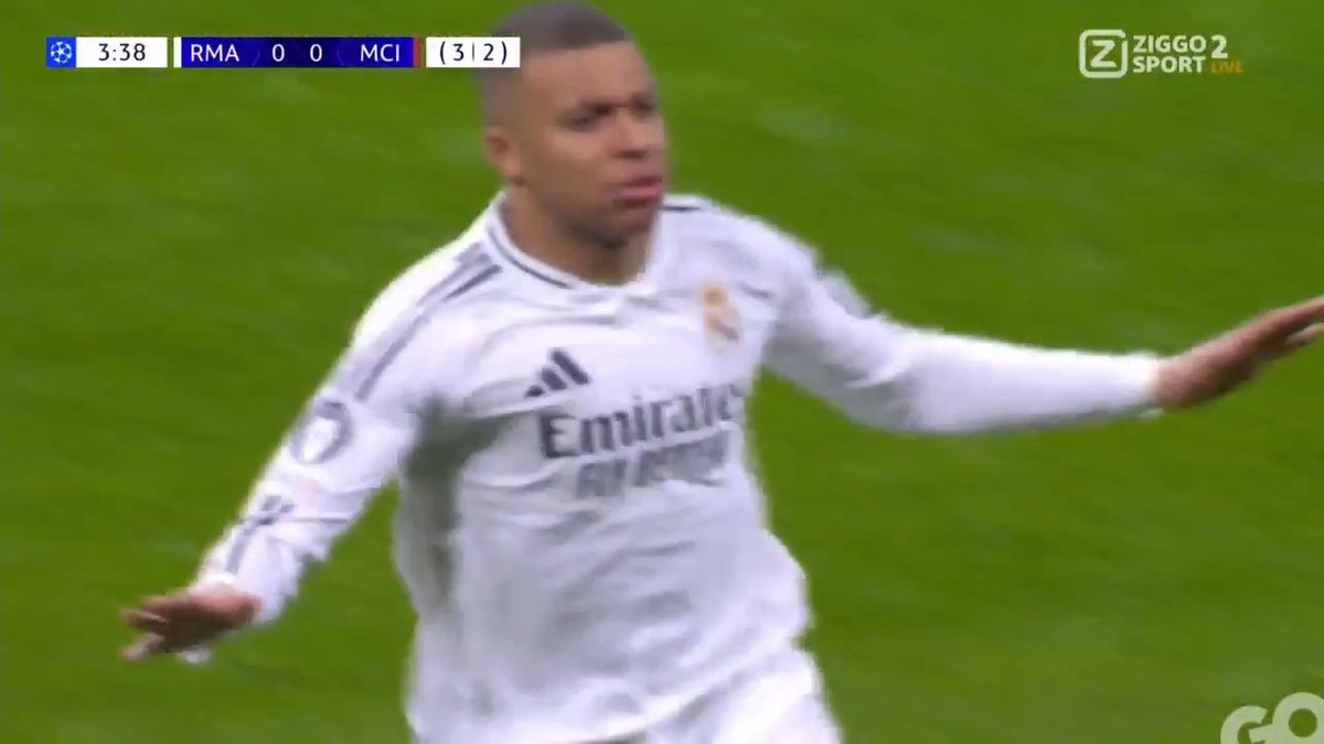 𝐑𝐚𝐳𝐞𝐧𝐝𝐬𝐧𝐞𝐥 Kylian Mbappé ⚡ Fraaie afronding van de Fransman en nog grotere problemen voor Manchester City 🫣 #ZiggoSport #UCL #RMAMCI