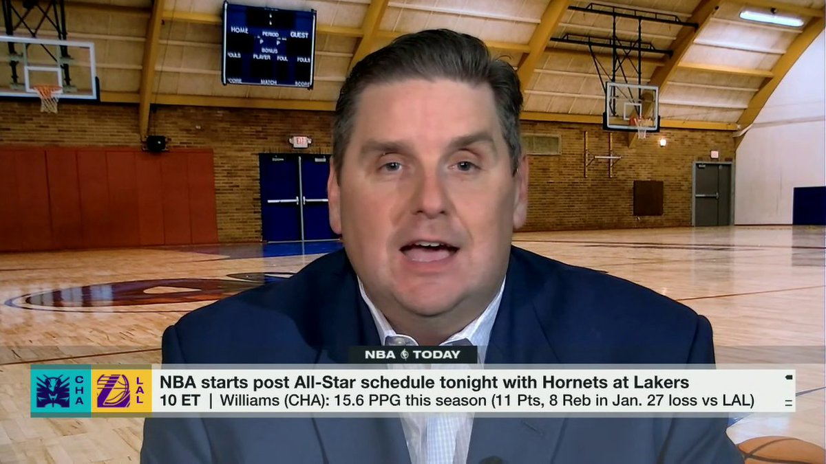 "A Mark Williams revenge game? I never thought I'd say those words." 👀 Brian Windhorst says the Hornets are "upset" with the Lakers for rescinding the trade and to expect a "huge diet" of Mark Williams in Lakers-Hornets tonight 😳