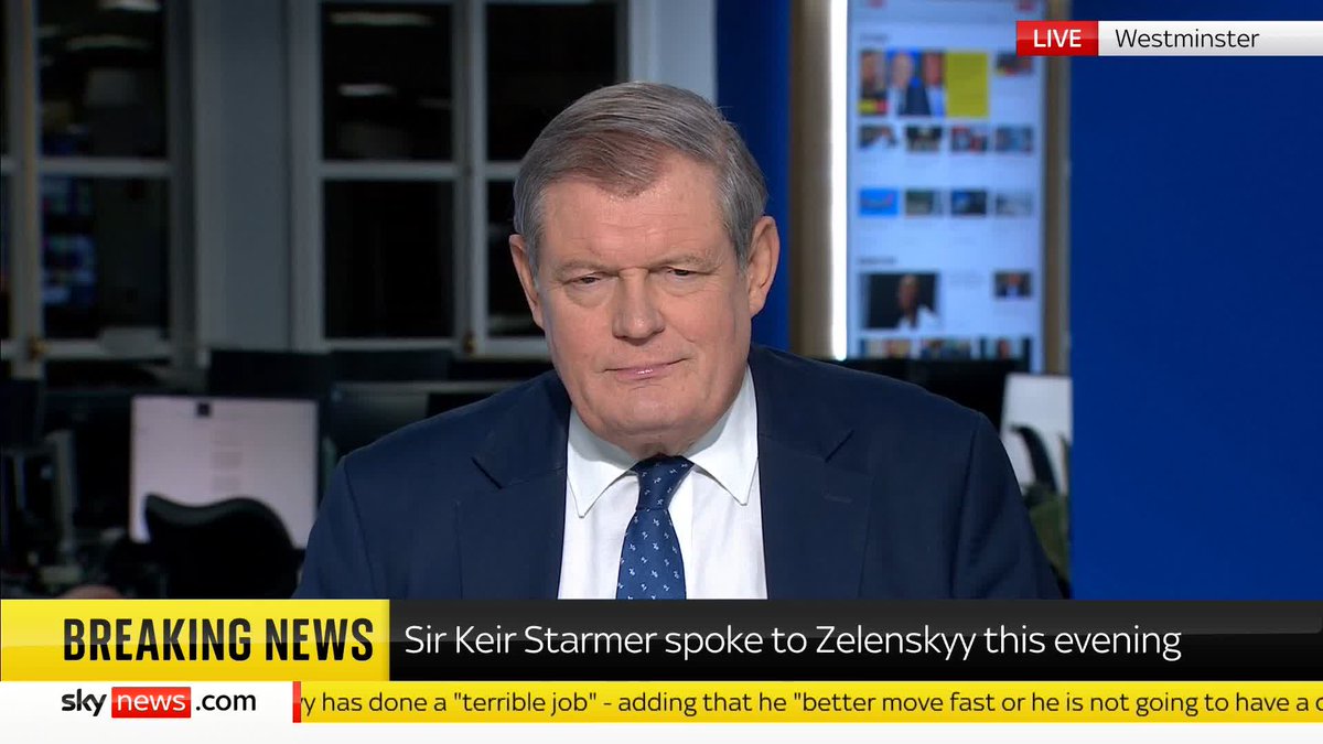 BREAKING: Sir Keir Starmer has spoken to Zelenskyy this evening expressing his support, Downing Street has said. This comes after Donald Trump called the Ukrainian President a 'dictator'. 📺 Sky 501, Virgin 602, Freeview 233 and YouTube
