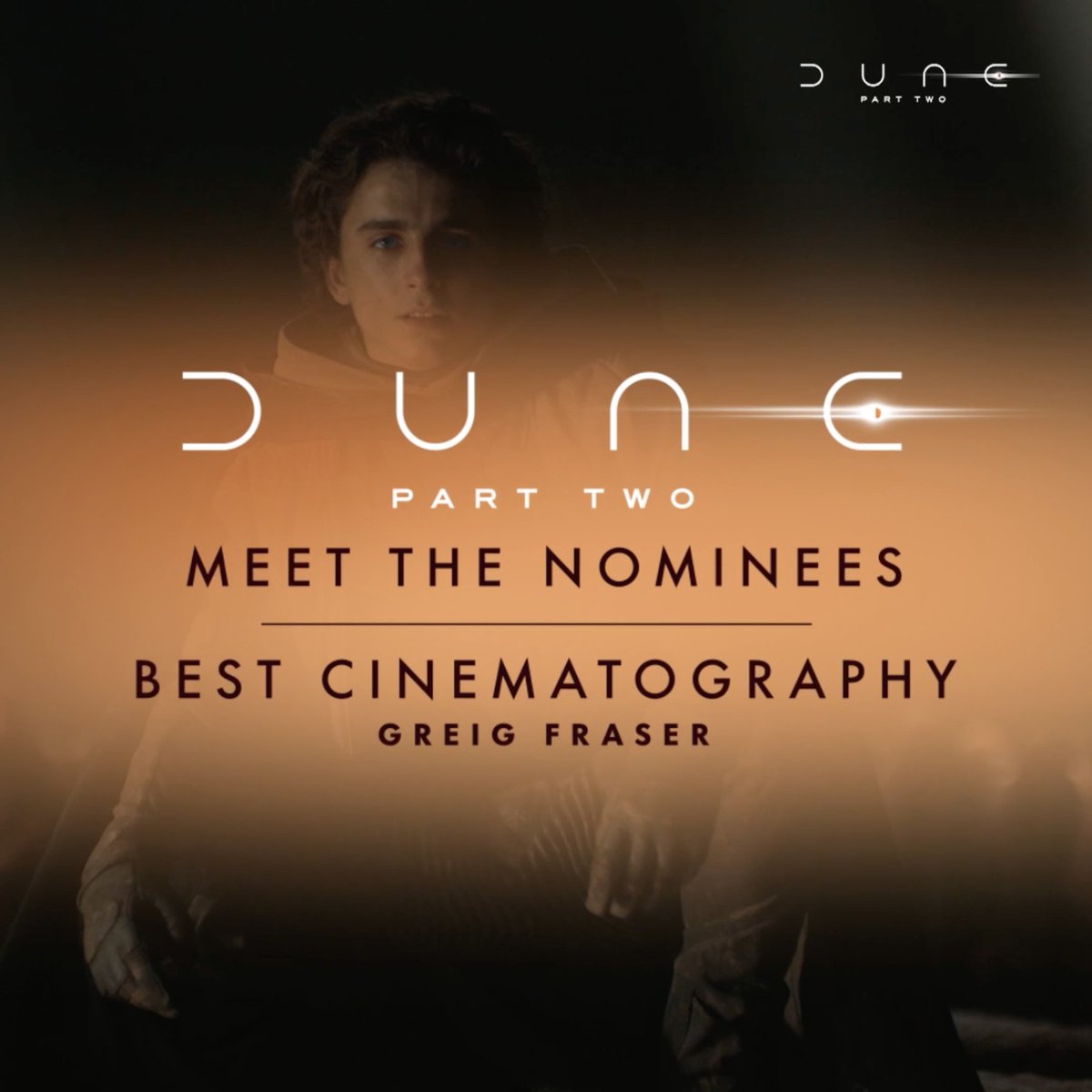 Meet the Academy Award®-nominated cinematographer of #DuneMovie: Greig Fraser. Continuing his journey from the first film, Greig Fraser saw Dune: Part Two as an opportunity to go even bigger and bolder with the visuals, captivating audiences yet again with his unique style.