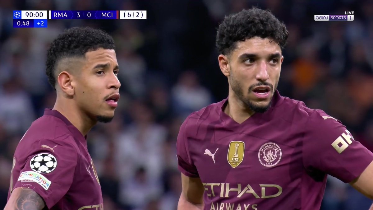 هدف نيكو غونزاليس ضد ريال مدريد في آخر دقيقه من المباراة تنفيذ عمر مرموش👏🏼💙