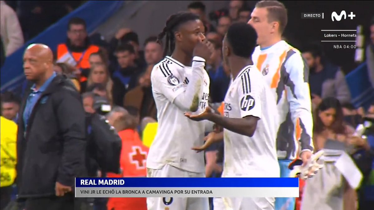 .Eduardo Camavinga estaba apercibido y se la jugó con algunas entradas... 😤 ¡Atención a la bronca de Vini Jr. al final del encuentro! #LaCasaDelFútbol #UCL