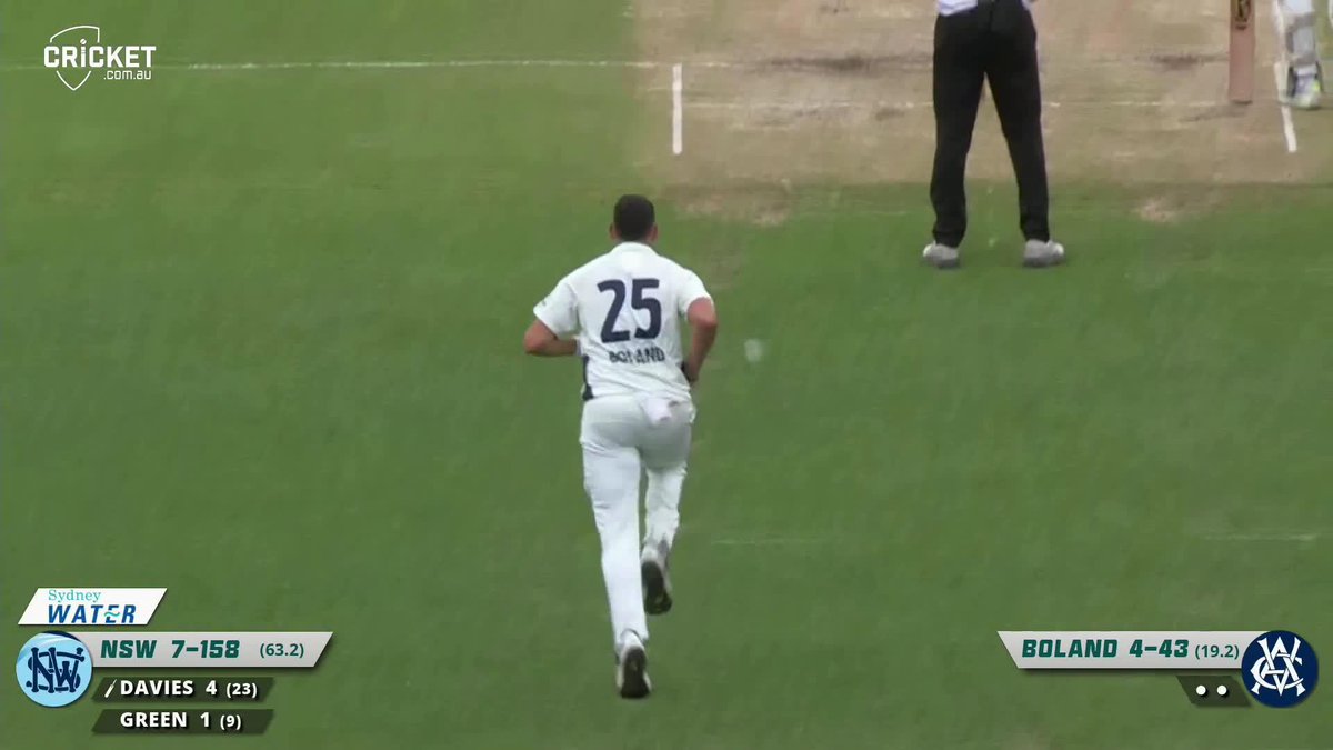 Ollie Davies falls for the short ball trap and that's another five-wicket haul for Scott Boland! #SheffieldShield