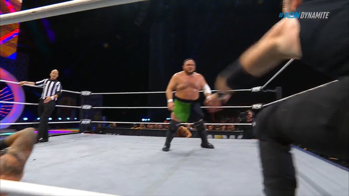 SAMOA JOE GOES FLYING! Watch #AEWDynamite LIVE on TBS & Max Jay 'Christian' Reso | @TheNickWayne | Kip Sabian 🏴☠️ | Samoa Joe | @730HOOK | 柴田勝頼 / Katsuyori Shibata