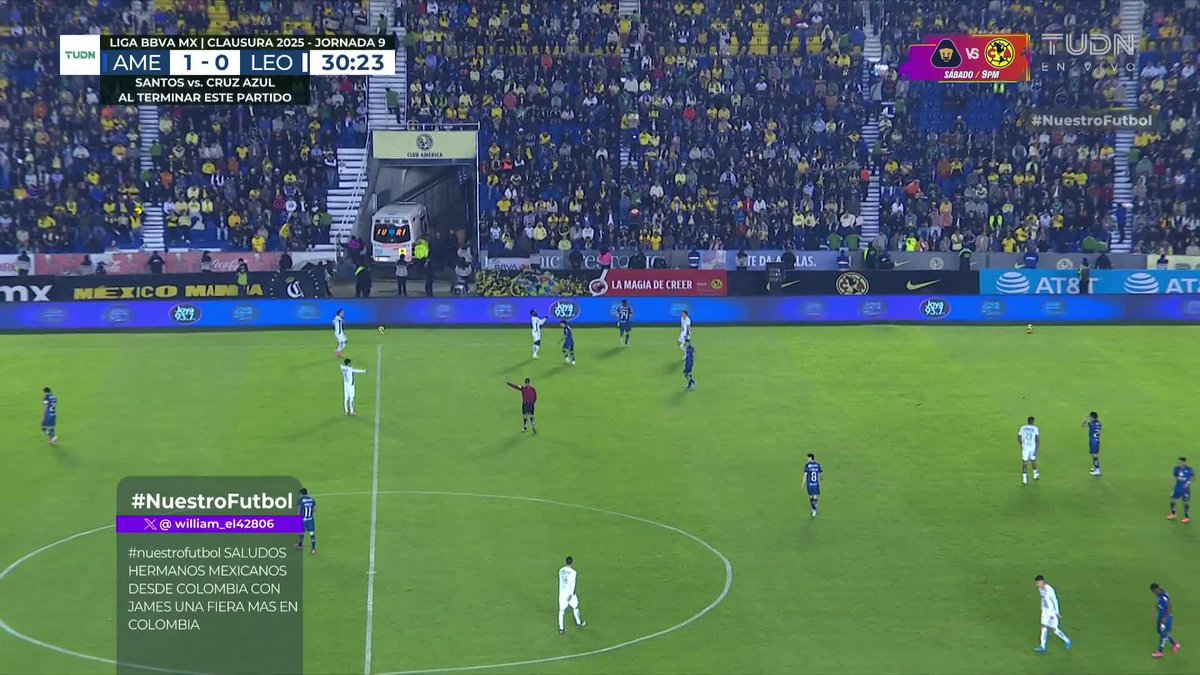 🧐 ¡El Cantante analiza con tecnología el gol del América! ¡Es válido! 🦅 América 1 - 1 🦁 León 🔴 EN VIVO 📺 VIX: #NuestroFutbol