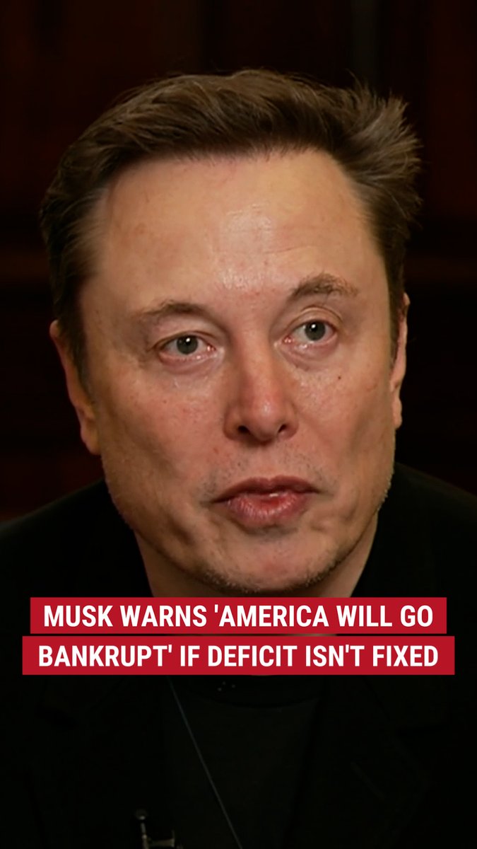 'THAT'S WHY I'M HERE': President Trump's chief cost-cutter Elon Musk tells Sean Hannity 🇺🇸 that the U.S. must solve the deficit, saying "it's not optional. America will go bankrupt if this is not done."