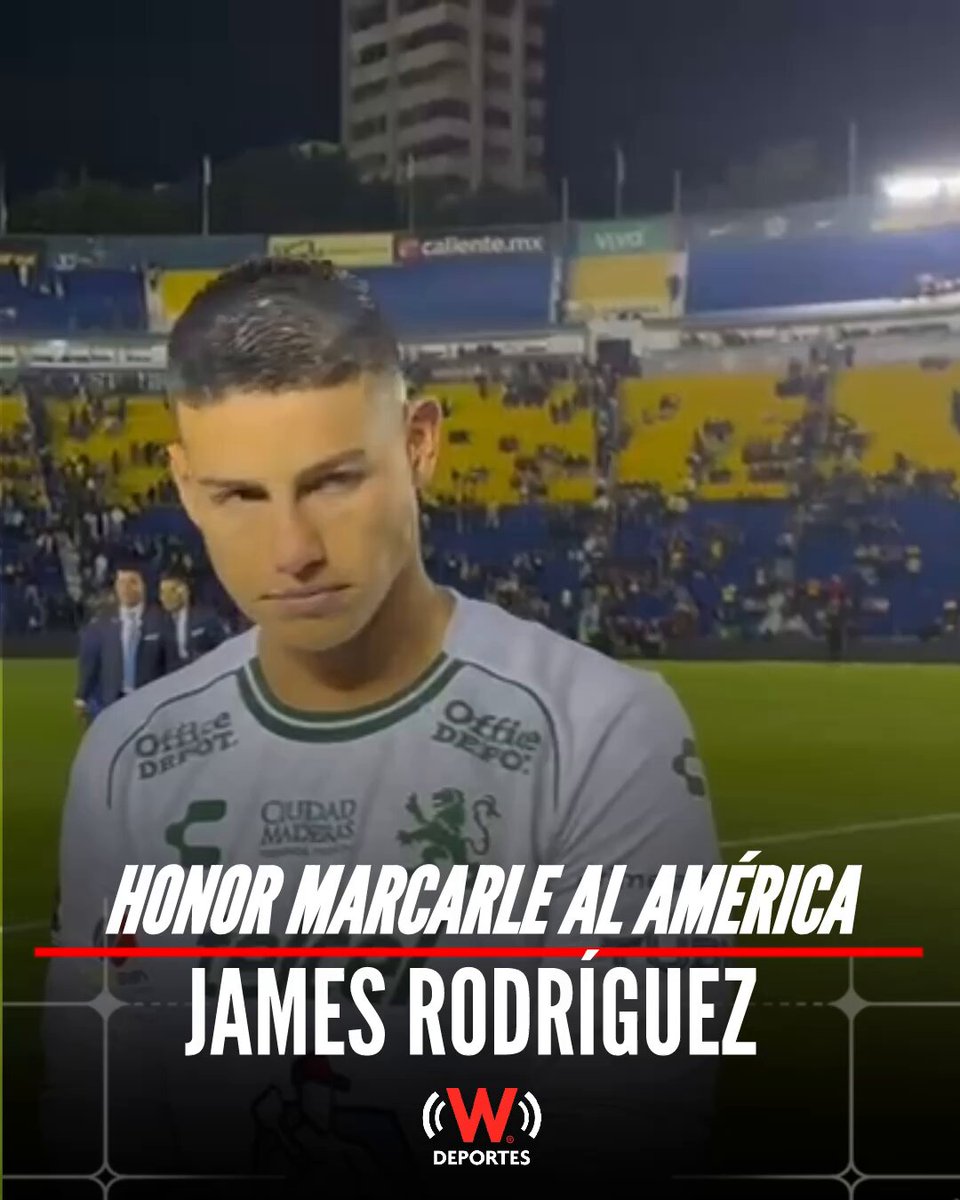 "ES UN HONOR HACERLE GOL AL AMÉRICA" 🗣️ - James Rodríguez después de marcar ante las Águilas y el partidazo ante el Ame 🚨🚨🚨🚨🚨 … "Es muy bonito. Ya en otros países le había hecho gol a equipos grandes” ✨ 📹 Esteban Garrido