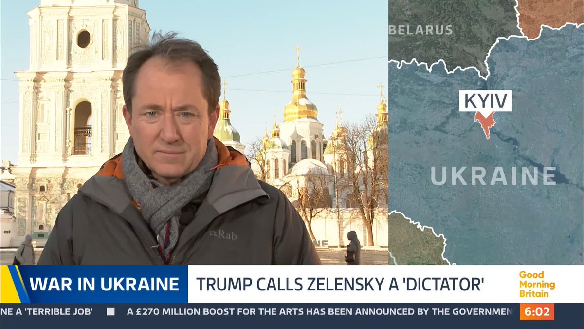 Prime Minister Sir Keir Starmer has backed Ukraine's President as a "democratically elected leader" after Donald Trump called him a 'dictator without elections' and said he had done "a terrible job." Richard Gaisford reports.